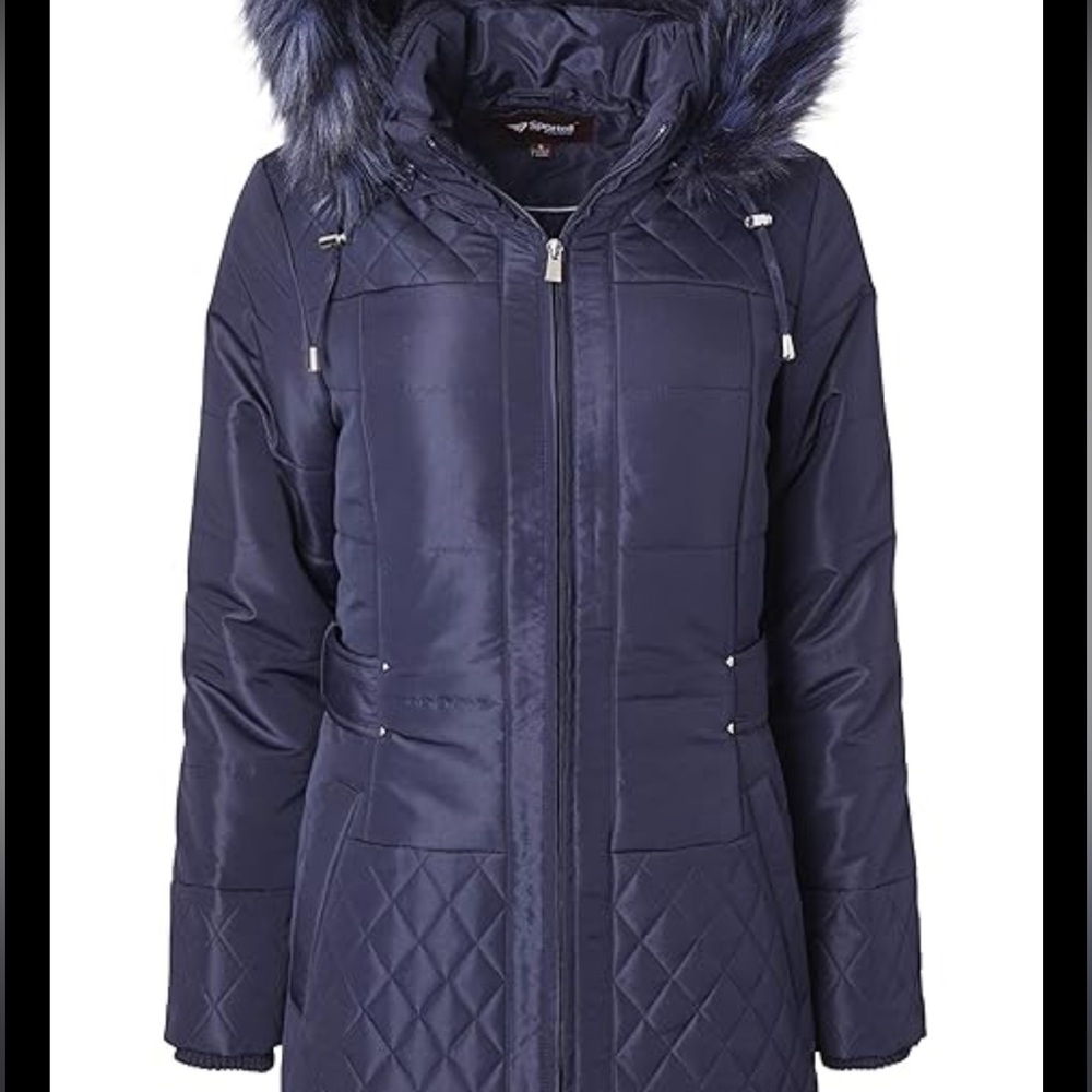 d.e.t.a.i.l.s‎ Quilted Puffer Jacket - New without Tags, Blue - 1X